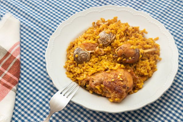 Rice with rabbit and snails from Bullas